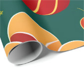 Weihnachtsspielzeug-Retro-Muster Geschenkpapier (Rolleneckpunkt)