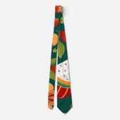 Weihnachtsspielzeug-Retro-Muster Krawatte (Rückseite)