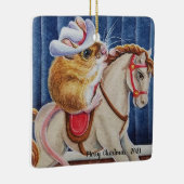 Weihnachtsspielzeug Rocking Horse Maus Kunst Keramikornament (Rechts)