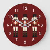 Weihnachtsspielzeug-Soldaten Große Wanduhr (Vorderseite)