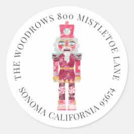 Weihnachtsspielzeug Soldier Wasserfarbe Rücksendea Runder Aufkleber