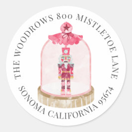 Weihnachtsspielzeug Soldier Wasserfarbe Rücksendea Runder Aufkleber