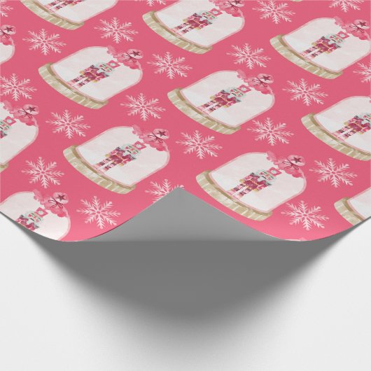 Weihnachtsspielzeug Soldier Wasserfarbe Schneefloc Geschenkpapier (Ecke)