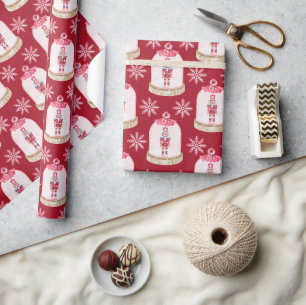 Weihnachtsspielzeug Soldier Wasserfarbe Schneefloc Geschenkpapier