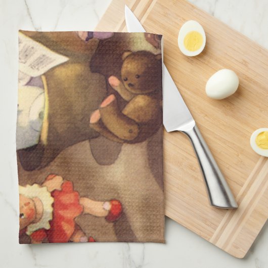 Weihnachtsspielzeug, Tanzpuppen, Teddybären Handtuch (Viertel Falte)