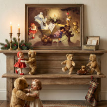 Weihnachtsspielzeug, Tanzpuppen, Teddybären