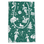 Weihnachtsspielzeug und Symbole Muster Mittlere Geschenktüte (Vorderseite)