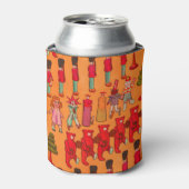 Weihnachtsspielzeug-Vintage Kinder spielen Dosenkühler (Kanne Vorderseite)