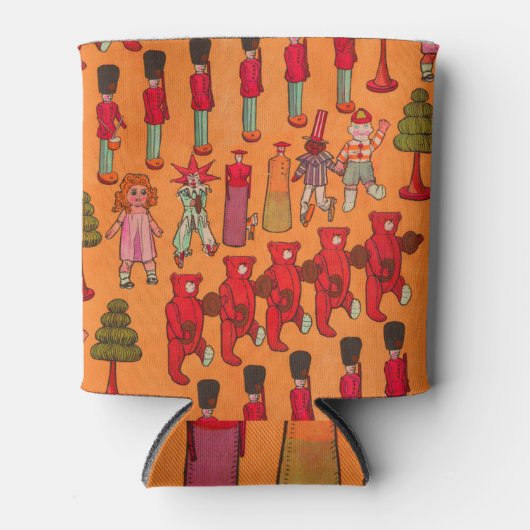 Weihnachtsspielzeug-Vintage Kinder spielen Dosenkühler (Vorderseite)