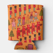 Weihnachtsspielzeug-Vintage Kinder spielen Dosenkühler (Rückseite)