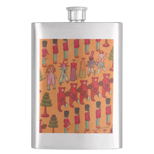 Weihnachtsspielzeug-Vintage Kinder spielen Flachmann (Vorderseite)