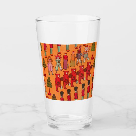 Weihnachtsspielzeug-Vintage Kinder spielen Glas (Vorderseite)