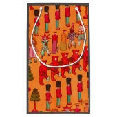 Weihnachtsspielzeug-Vintage Kinder spielen Kleine Geschenktüte (Rückseite)