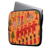 Weihnachtsspielzeug-Vintage Kinder spielen Laptopschutzhülle (Vorderseite Links)