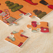 Weihnachtsspielzeug-Vintage Kinder spielen Puzzle (Seite)