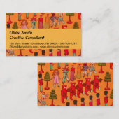 Weihnachtsspielzeug-Vintage Kinder spielen Visitenkarte (Vorne/Hinten)