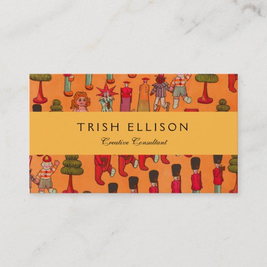 Weihnachtsspielzeug-Vintage Kinder spielen Visitenkarte (Vorderseite)