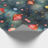 Weihnachtsspielzeug, Weihnachtsdekoration Aquarell Geschenkpapier (Ecke)