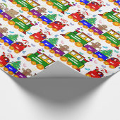 Weihnachtsspielzeug-Zug und Geleebonbons Geschenkpapier (Ecke)