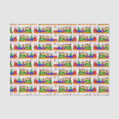 Weihnachtsspielzeug-Zug und Geleebonbons Seidenpapier (Vorderseite)