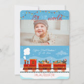 Weihnachtsspielzeugbahn Foto Weihnachtskarte Einladung (Vorderseite)