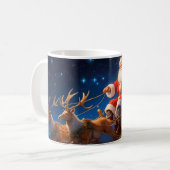 Weihnachtsspielzeuge auf einer Piste mit Rentier Kaffeetasse (Vorderseite Links)