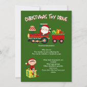 Weihnachtsspielzeugfamilie oder Wohltätigkeit Einladung (Rückseite)