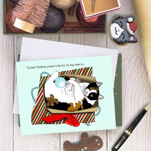Weihnachtsspielzeugschachtel Karte