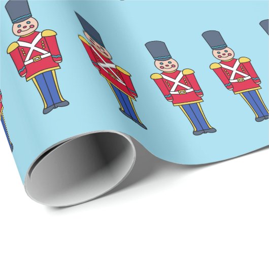 Weihnachtsspielzeugsoldaten Wrapping Paper Geschenkpapier (Rolleneckpunkt)