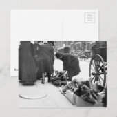 Weihnachtsspielzeugverkäufer Feiertagspostkarte (Vorne/Hinten)