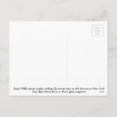 Weihnachtsspielzeugverkäufer Feiertagspostkarte (Rückseite)