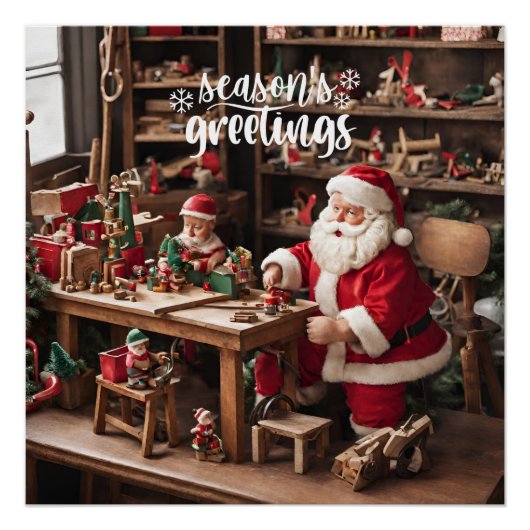 Weihnachtsspielzeugwerkstatt Poster (Vorderseite)