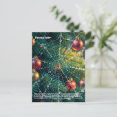 Weihnachtsspinne Postkarte (Stehend Vorderseite)