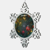 Weihnachtsspinne Schneeflocken Zinn-Ornament (Rechts)