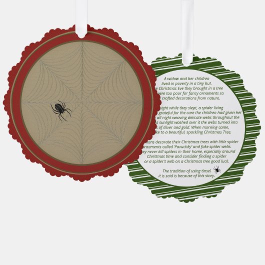 Weihnachtsspinne Story Paper Ornament Card (Vorderseite/Rückseite)