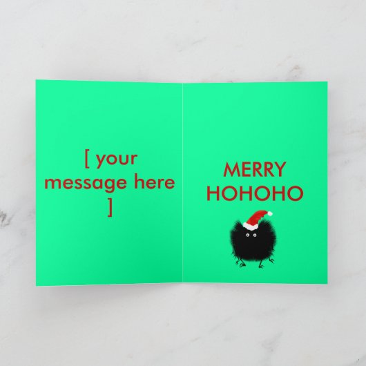 Weihnachtsspinnenkarte Feiertagskarte (Innenseite)