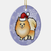 WeihnachtsSpitz Keramik Ornament (Rechts)