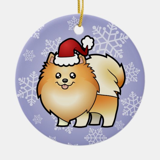 WeihnachtsSpitz Keramik Ornament (Vorne)