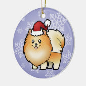 WeihnachtsSpitz Keramik Ornament (Links)