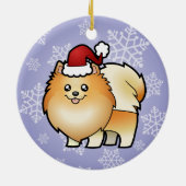 WeihnachtsSpitz Keramik Ornament (Hinten)