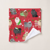 WeihnachtsSpitze Badhandtuch Set (Waschlappen)