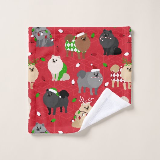 WeihnachtsSpitze Badhandtuch Set (Waschlappen)