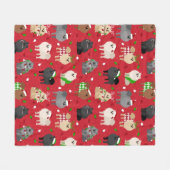 WeihnachtsSpitze Fleecedecke (Vorderseite (Horizontal))