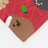 WeihnachtsSpitze Fleecedecke (Ecke)