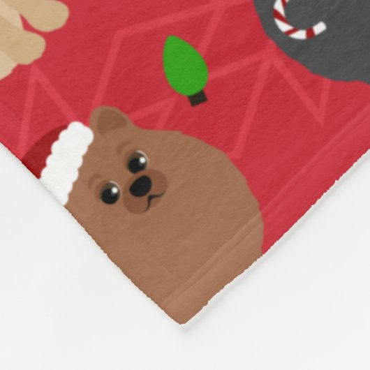 WeihnachtsSpitze Fleecedecke (Ecke)