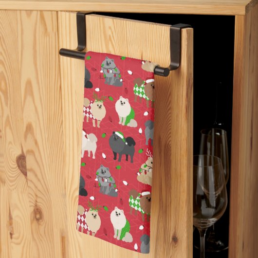 WeihnachtsSpitze Geschirrtuch (Drittel gefaltet)