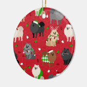 WeihnachtsSpitze Keramik Ornament (Links)