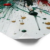 Weihnachtssplatter / Weiße Explosionen Poster (Ecke)