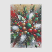 Weihnachtssplatter / Weiße Explosionen Seidenpapier (Vorderseite)
