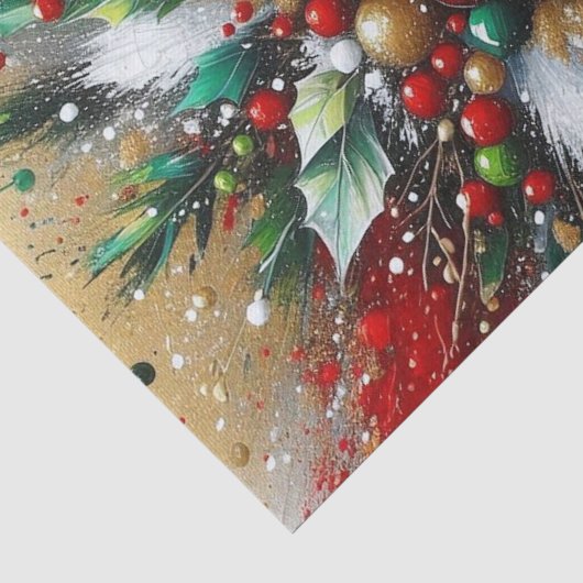 Weihnachtssplatter / Weiße Explosionen Seidenpapier (Ausschnitt)
